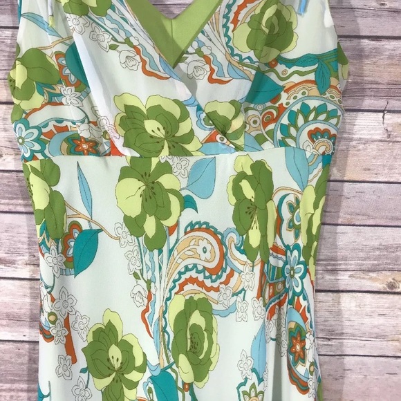 4U Designs Green Paisley Dress SZ Medium - Picture 3 of 8